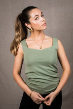 Load image into Gallery viewer, Sample - Paulina Sweetheart Top, Bright Olive