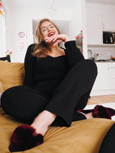 Load image into Gallery viewer, Sample - Greta long sleeve sweetheart top, Coal